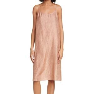 EILEEN FISHER Lightweight Crushed Silk Slip Dress Size XS
